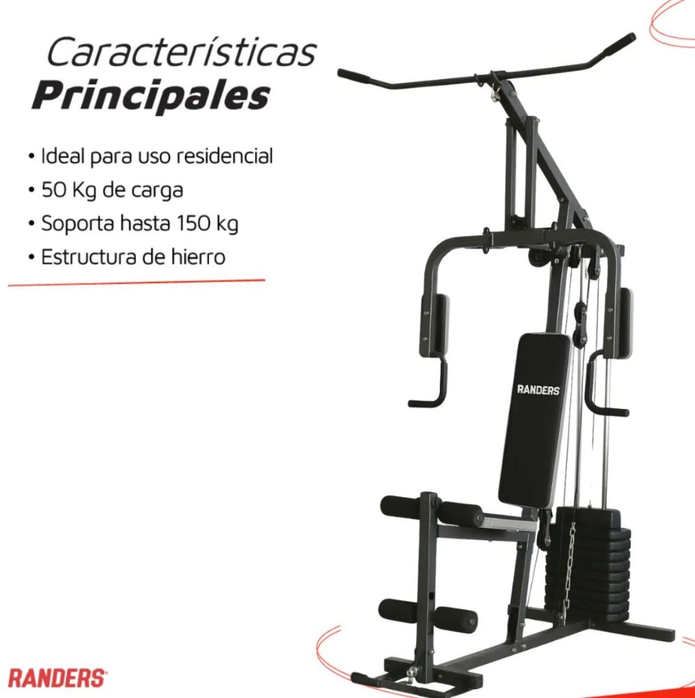 MULTIGIMNASIO ARG-63140 RANDERS 50KG REFORZADO