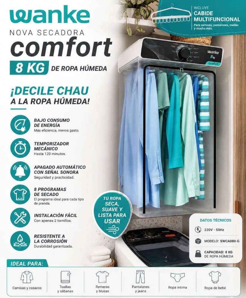 SECADOR DE ROPA 8 KILOS