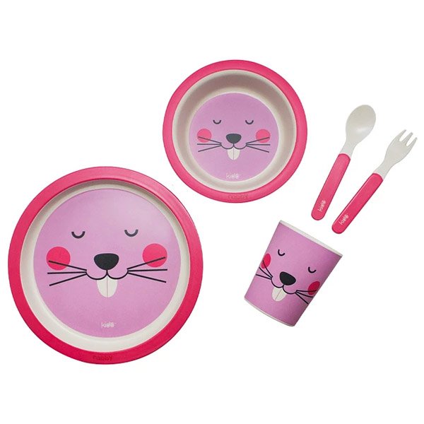 plato bambu niños
