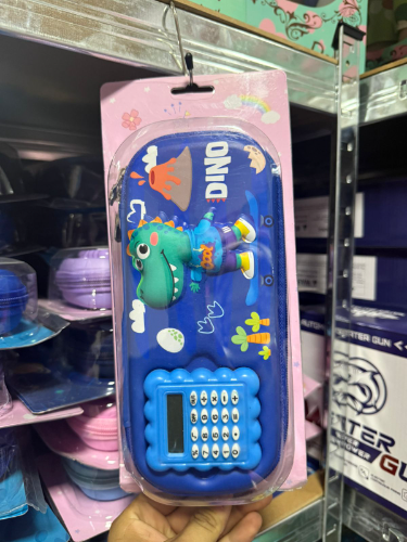 estuche dinosaurio calculadora