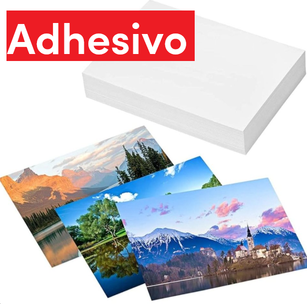Papel Fotográfico Adhesivo Blanco / Hplografic