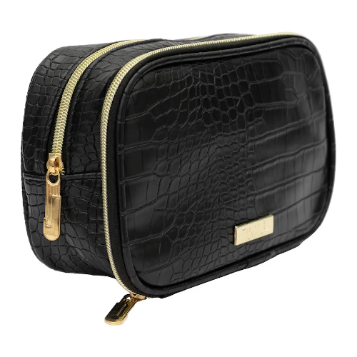 COSMETIQUERA CUERINA NEGRA - TRENDY