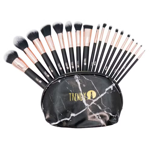ESTUCHE DE BROCHAS MARMOL NEGRAS - TRENDY