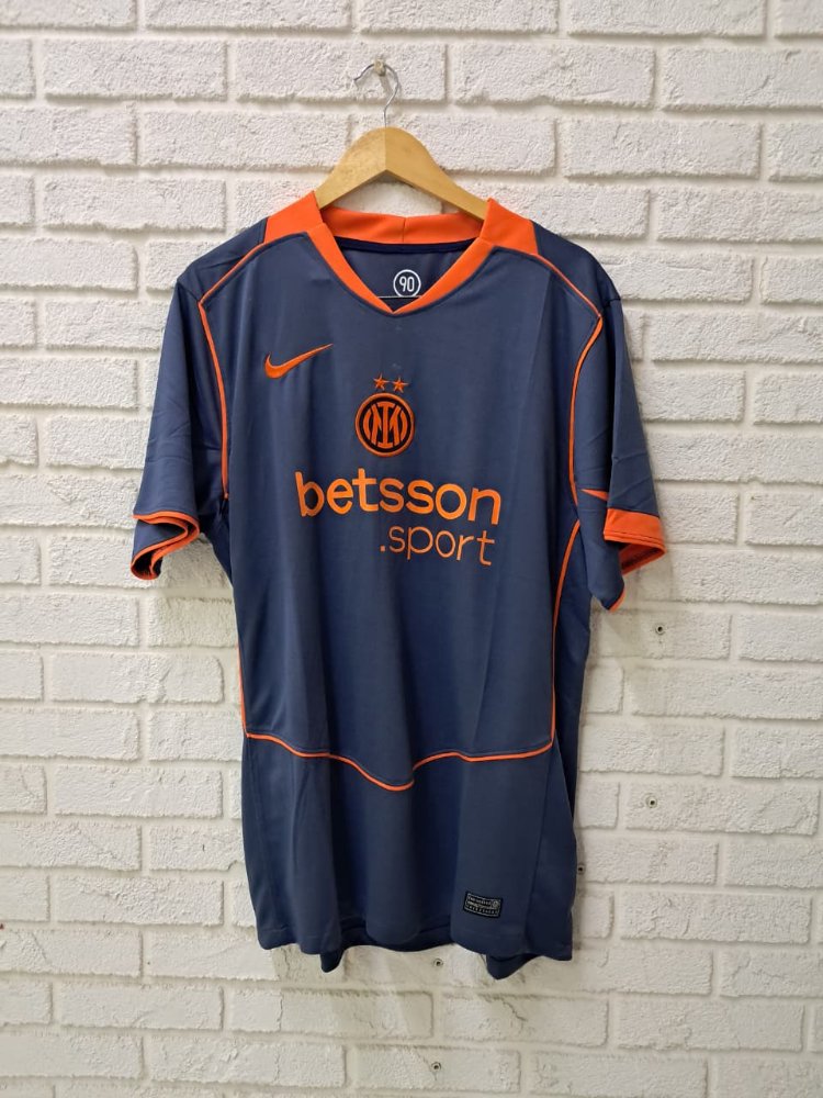 Camiseta Inter de milao Cinza e Laranja