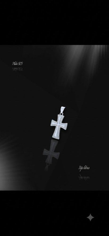 DIJE DE PLATA EN CRUZ ESPIG.-D-0014