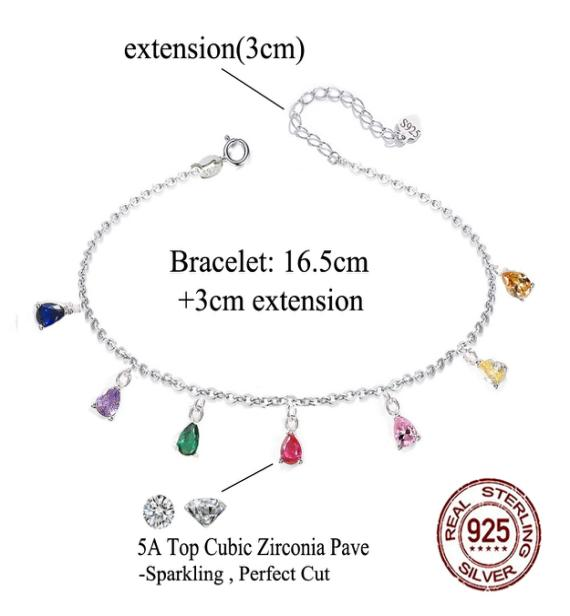 Pulsera de plata-16.5+3cm-Plata-SB030
