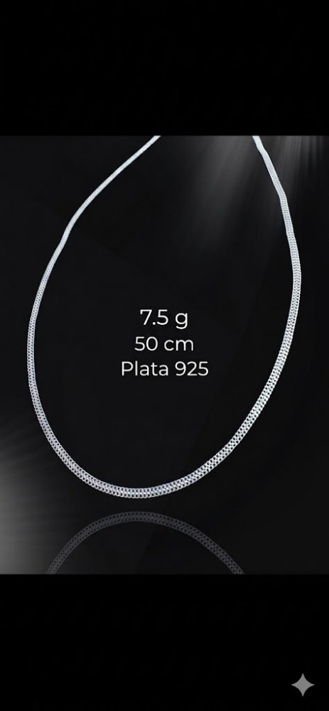 Cadena de plata - TEJIDO CHINO - C-0009