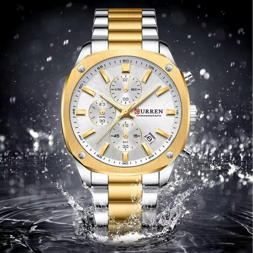 Reloj-Bicolor -Fondo Blanco-Curren-8490