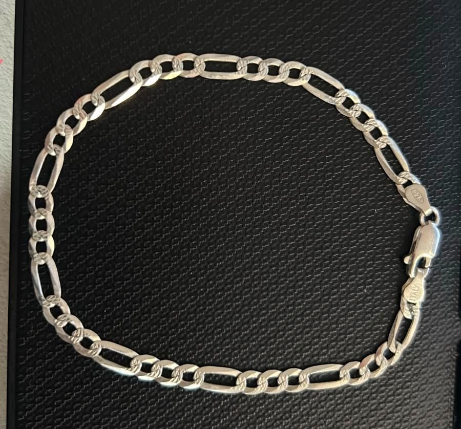 Pulsera de Plata Tejido 3X1- 21 CM