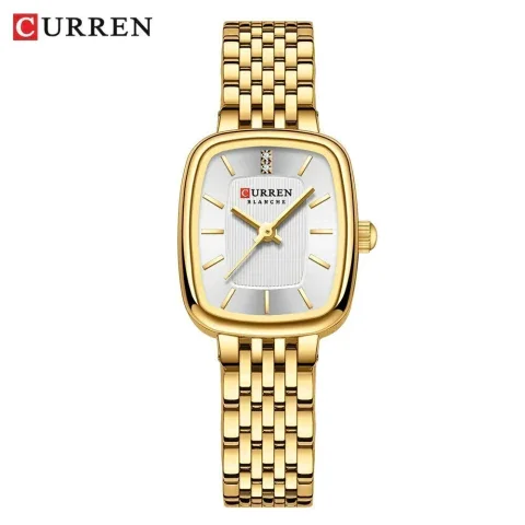 Reloj-Dorado - Fondo blanco-Curren-9093