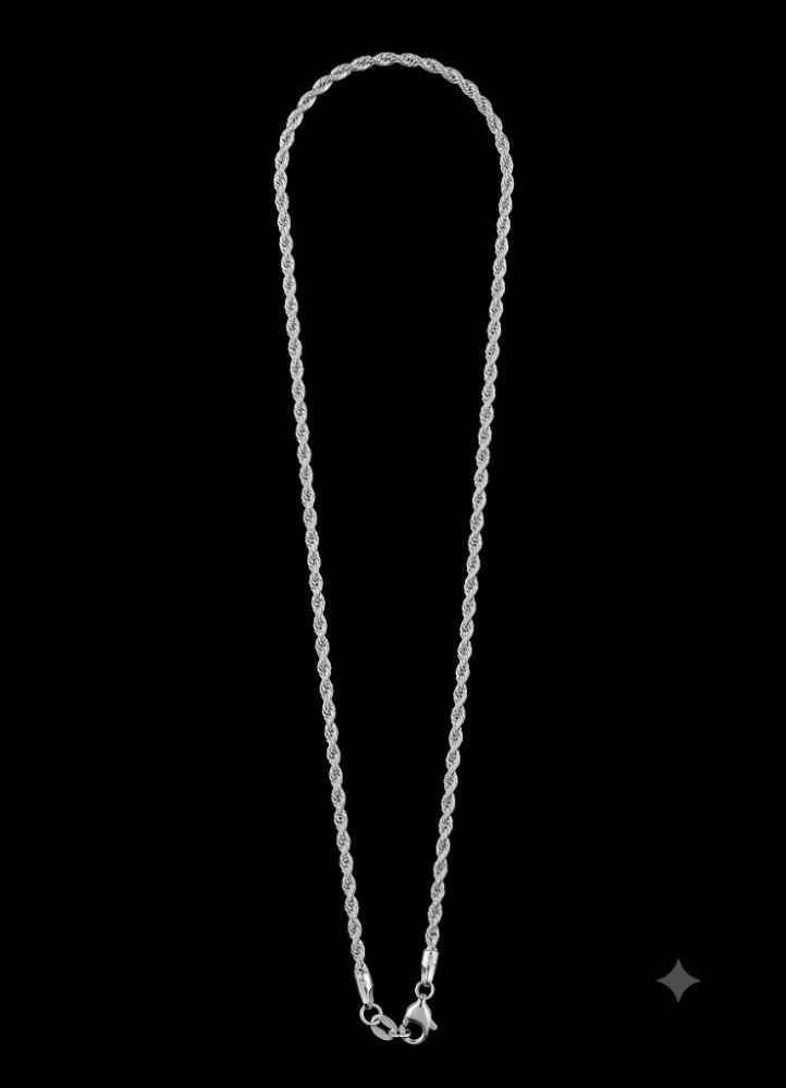 Cadena de plata-45 CM-Plata-C-0004