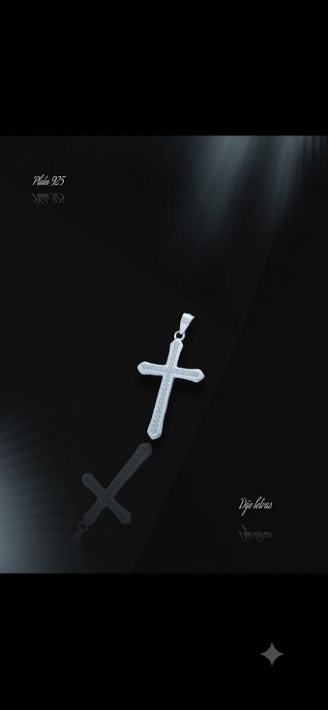DIJE DE PLATA - CRUZ - D-0017