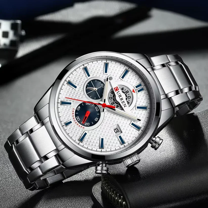 Reloj-Plateado-Blanco-Curren-8352