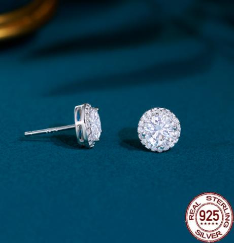 Aretes de plata-8mm-Plata-SE018