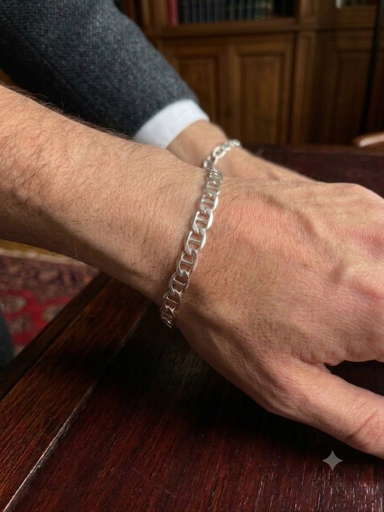 Pulsera de plata - Tejido Escalera - D-0006