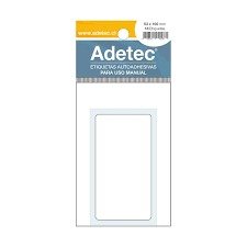 Etiquetas autoadhesivas blancas adetec 20x50mm.  80un