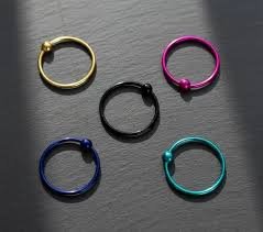 Piercing argolla bolita colores