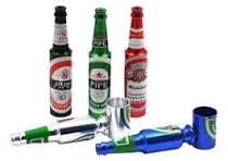 Pipa botella cerveza metalica #42