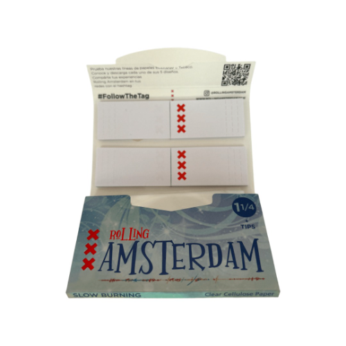 Papelillos amsterdam celulosa + tips 1 1/4