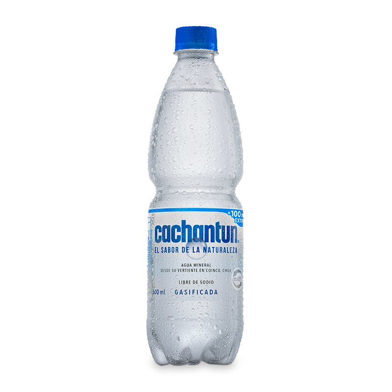 Agua mineral cachantun con gas 600ml.