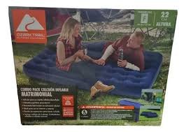 Colchon inflable ozark trail 2 plazas + inflador
