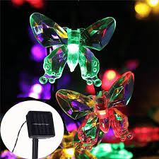 Guirnalda solar mariposas multi color