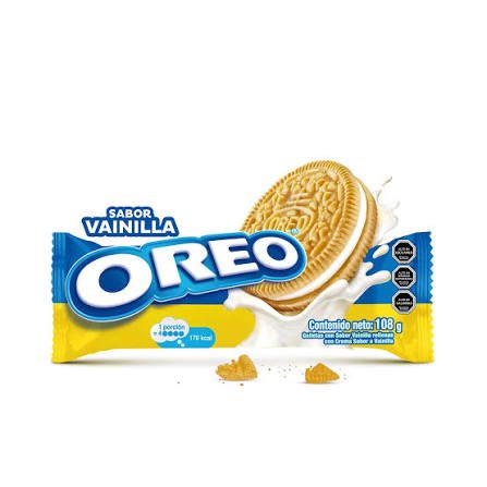 Galleta oreo vainilla 108g.