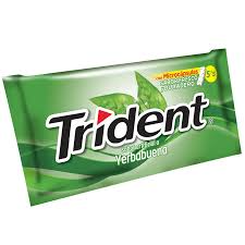 Chicle Trident menta sin azúcar 8g.