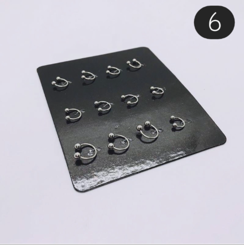 Piercing plateado barbell