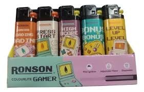 Encendedor Ronson clourlite gamer y geometric