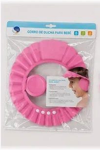Gorro de ducha rosado infantil