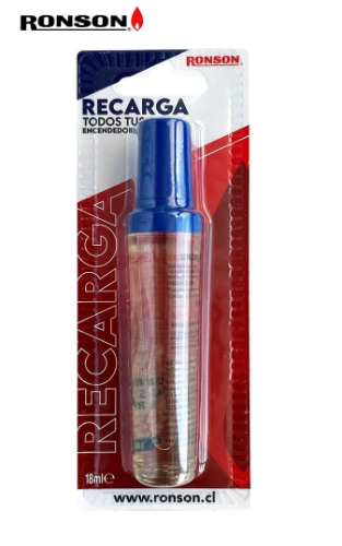 Gas recarga ronson 18 ml.