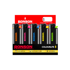Encendedor Ronson Colourlite Black