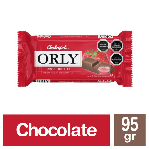 Chocolate orly frutilla 95g. Ambrosoli
