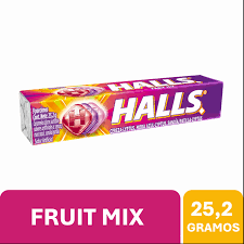 Halls fruit mix 25,2g.