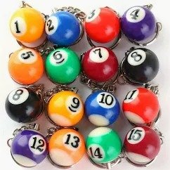 Llavero bola de pool 2,5 cm.