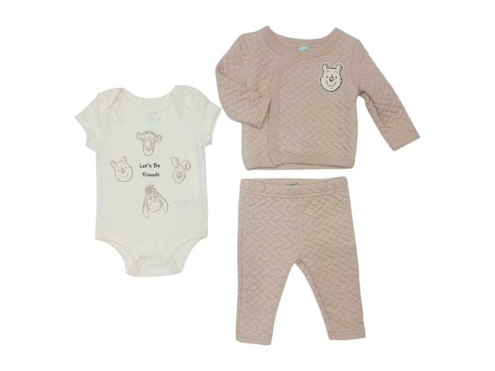 Set de bebe Pooh beige