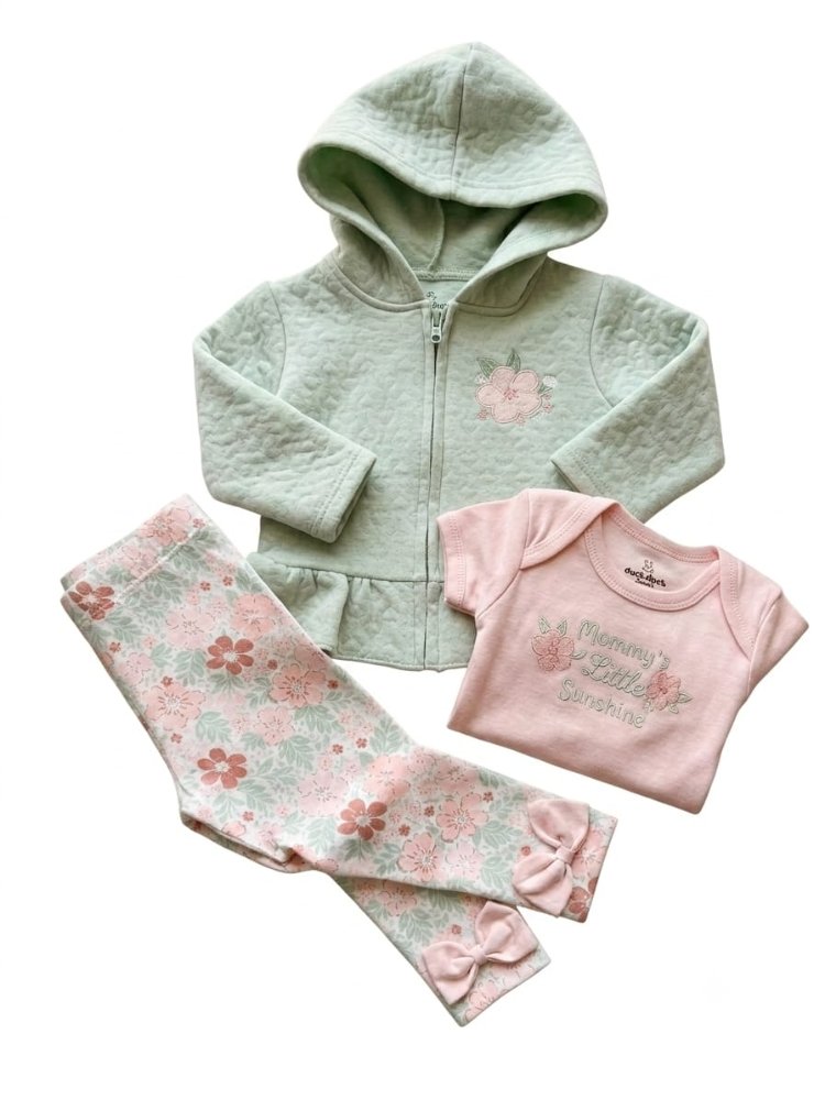 Set de beba 3 pizas floreado
