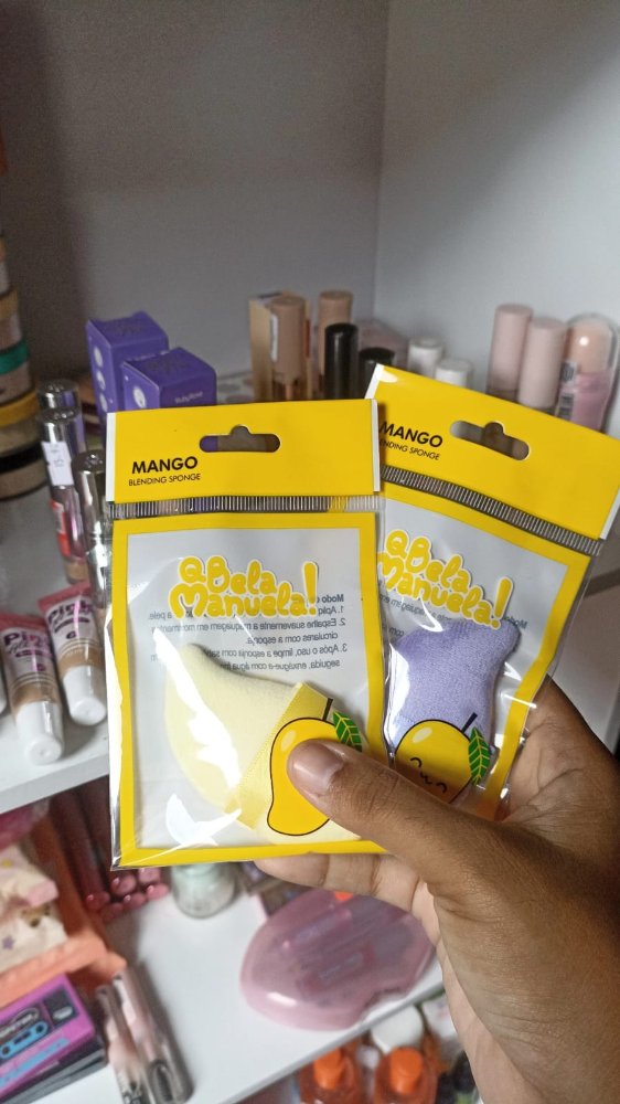 esponjinha mango para pó bela manuela