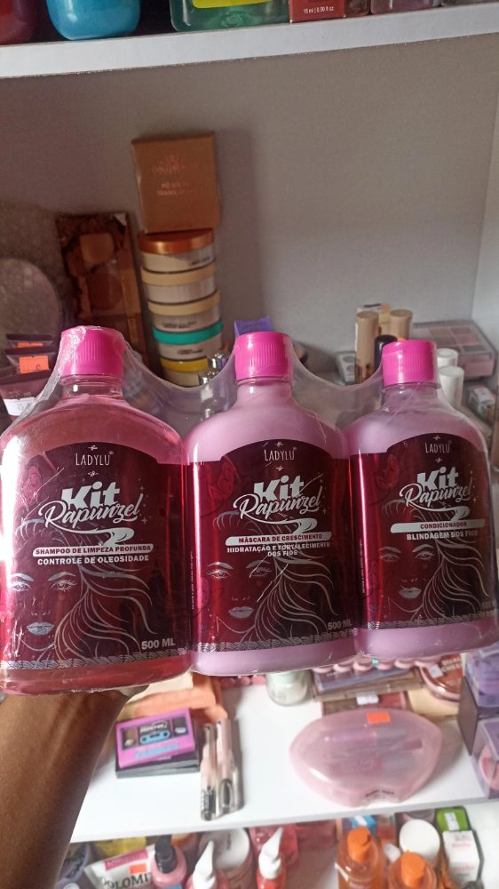 kit rapunzel shampoo, condicionador e mascara capilar ladylu