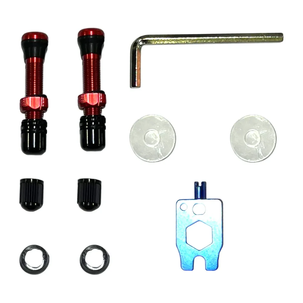 Valvula americana para llanta de bicicleta tubeless anodizado 48mm FS