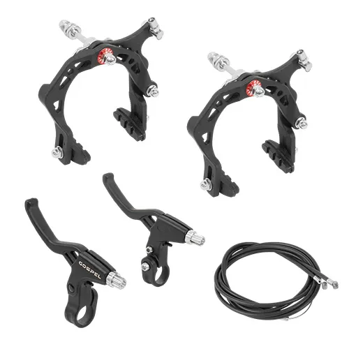 Juego de frenos caliper para bicicleta BMX de aluminio negro con palancas de freno