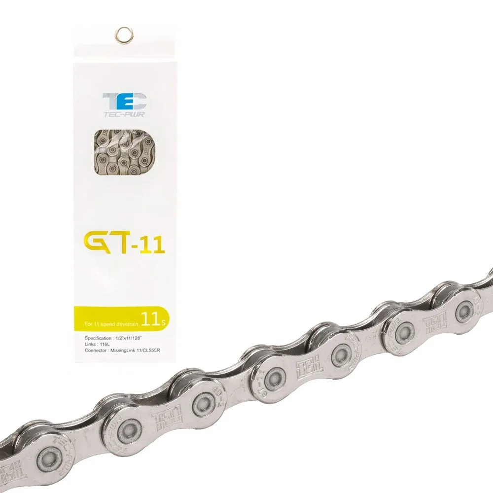 Cadena para bicicleta 1/2 x 11 / 128 x 116L 11P plata  GT