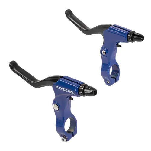 Palancas de freno para bicicleta de montaña aluminio azul / negro Gospel