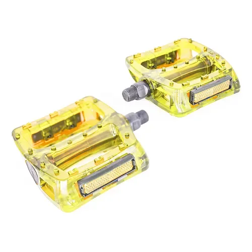 Pedales para bicicleta 9/16 MTB amarillo transparante WP-601