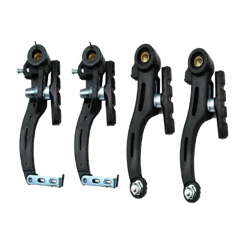 Frenos para bicicleta V-brake 110mm negro con zapata palanca plastificada y cables S. Shine