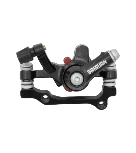 CALIPER PARA FRENO DE DISCO TRASERO MECANICO SAIGUAN CON ADAPTADOR PARA DICOS DE 160MM