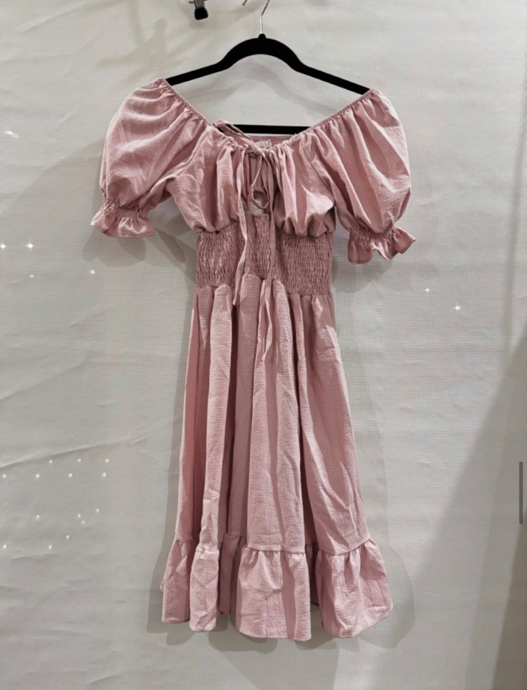 Vestido rosado talla S