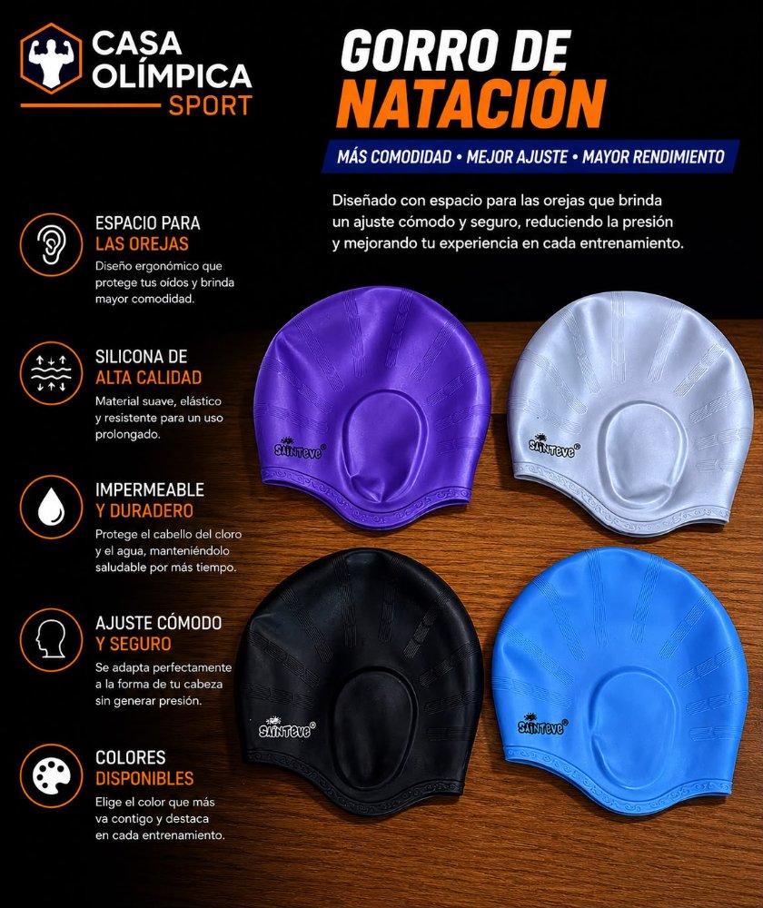 GORRO NATANACION SAINTEVE OREJAS