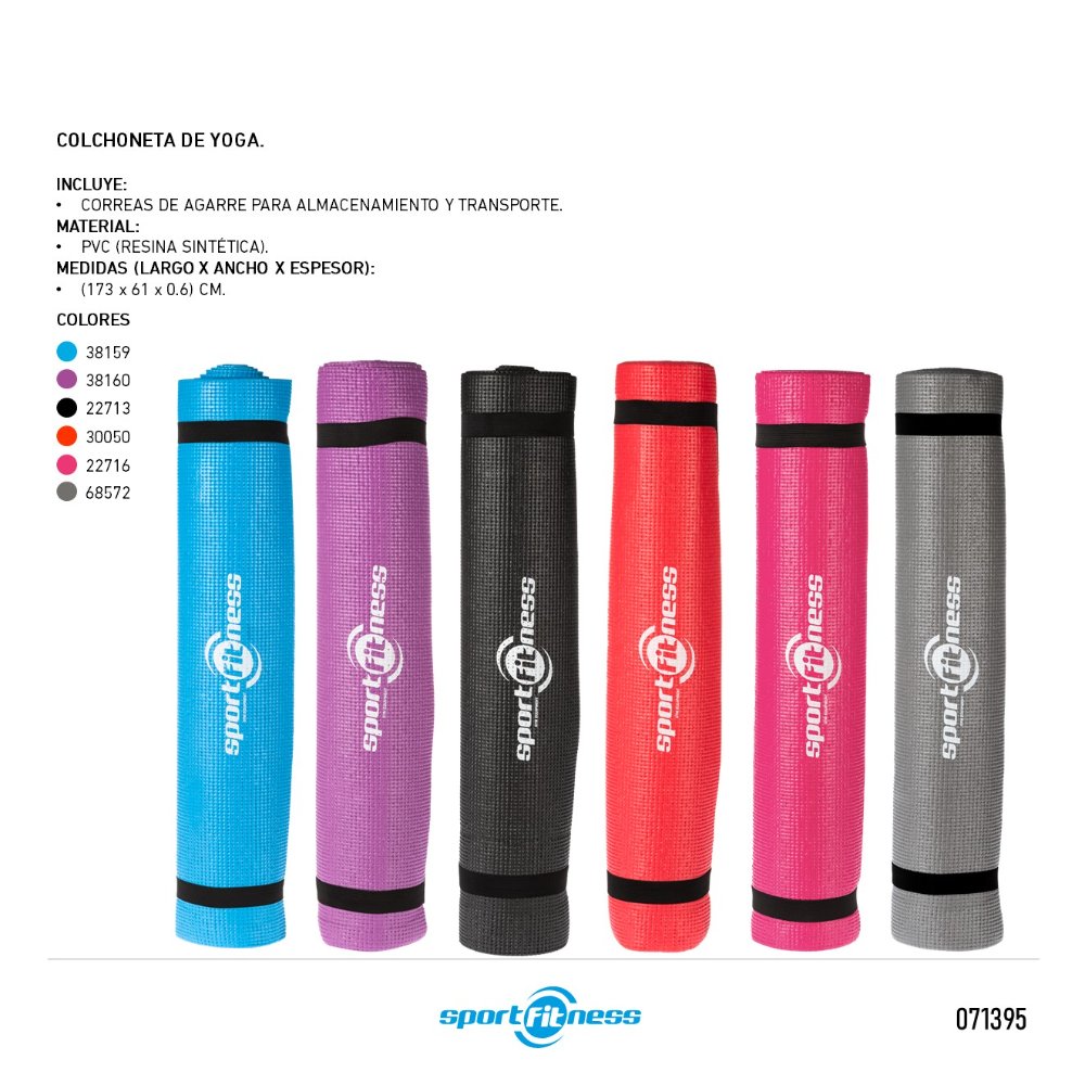 COLCHONETA PARA YOGA (PVC) FL17-105 SPORTFITNESS